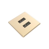 Axessline Micro Square - 2 USB-A charger 10W, yellow quartz